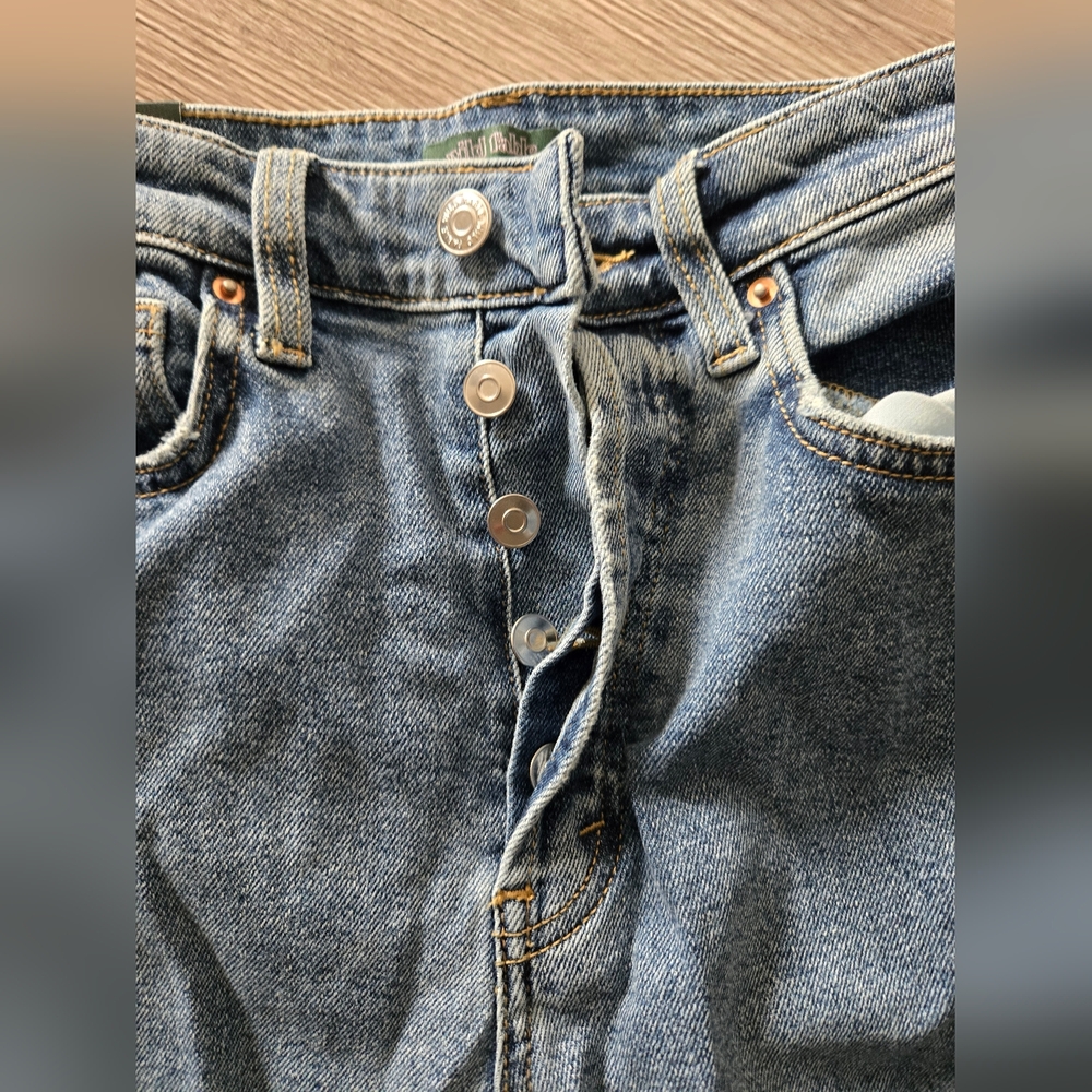 Women's Distressed Blue Jeans - Picture 2 of 5